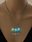 Fashion Blue Green Dreamcatcher Night Light Necklace