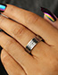 Fashion Silver Open Letter Thin Ring