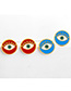 Fashion Blue Drip Oil Eye Round Copper Plated Earrings