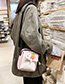 Fashion Pink Doll Rabbit Carrot Plaid Canvas Crossbody Bag