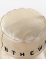 Fashion Silver Leather U Embroidery Letter Wide Visor