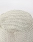 Fashion White Solid Color Knitted Light Board With Large Basin Cap