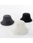 Fashion Black Solid Color Knitted Light Board With Large Basin Cap