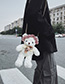 Fashion Khaki Plush Bear Slung Shoulder Bag