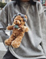 Fashion Khaki Plush Bear Slung Shoulder Bag