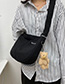 Fashion Black Without Bear Embroidered Canvas Bear Shoulder Messenger Bag
