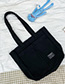 Fashion Black Canvas Labeling Crossbody Bag