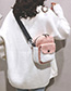 Fashion Pink Contrast Lamb Lambskin Shoulder Bag