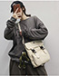 Fashion Black Embroidered Planetary Snap Lock Canvas Shoulder Bag