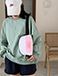 Fashion White Green Plush Stitching Shoulder Messenger Bag