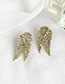 Fashion Gold Alloy Diamond Stud Earrings