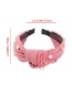 Fashion Pink Cloth Pearl Knotted Headband