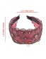 Fashion Pink Fabric Lace Flower Headband