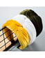 Fashion Yellow Gold Velvet Cloth Knotted Bow Large Wide-brimmed Headband