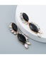Fashion Black Multi-layer Acrylic Diamond Earrings