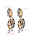 Fashion Gold Multi-layer Acrylic Diamond Earrings