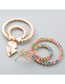 Fashion Color Geometric Alloy Diamond Earrings