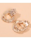 Fashion Gold Alloy Rhinestone Geometric Earrings
