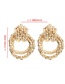 Fashion Gold Alloy Rhinestone Geometric Earrings