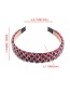 Fashion Fuchsia Crystal Rice Beads Headband