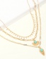 Fashion Gold Alloy Resin Multilayer Necklace