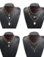 Fashion Gold Alloy Resin Multilayer Necklace