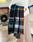 Fashion Wine Red Plaid Knitted Cashmere Scarf Shawl