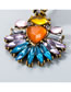 Fashion Color Heart-shaped Alloy Diamond Earrings