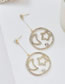 Fashion Gold Full Circled Star And Moon Earrings
