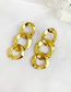 Fashion Gold Alloy Chain Stud Earrings