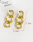 Fashion Gold Alloy Chain Stud Earrings