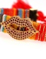 Fashion Color Woven Fringed Inlaid Zircon Full Diamond Lip Bracelet