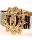 Fashion Gold Woven Fringed Virgin Mary Micro-inlaid Zircon Bracelet
