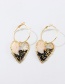 Fashion Gold Irregular Love Epoxy Earrings