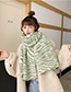 Fashion Fruit Green Zebra Wool Knit Scarf