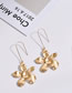 Fashion Leaf Gold Flower Ginkgo Leaf Earrings