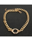 Fashion Gold Chain Circle Stitching Necklace