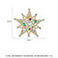Fashion 18k Copper Inlaid Zirconium Five-pointed Star Brooch