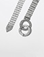 Fashion White K Geometric Double Ring Diamond Waist Chain