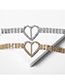 Fashion White K Geometric Heart-shaped Diamond Waist Chain