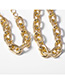 Fashion Gold Geometric Cross Chain Single Layer Necklace Set