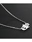 Fashion Silver  Silver Cutout Diamond Necklace