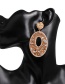Fashion Four-corner Champagne Geometric Diamond Stud Earrings