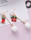 Fashion Z6306 Snowman Hair Ball Christmas Earrings
