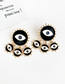 Fashion Black Alloy Dripping Eye Tassel Earrings