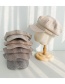 Fashion Pleated Octagonal Coffee Striped Flat Top Cotton Beret