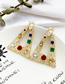 Fashion Gold Alloy Diamond-studded Earrings