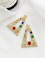Fashion Silver Alloy Diamond-studded Earrings