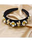 Fashion Black Flower Diamond Angel Pearl Headband