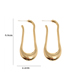 Fashion Golden Trumpet Distressed U-shaped Shaped Earrings